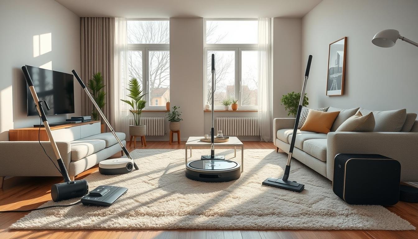 Automatische Haushaltshilfen im modernen Wohnzimmer