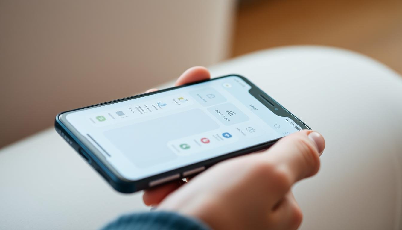Einfacher Modus Smartphone Bedienung